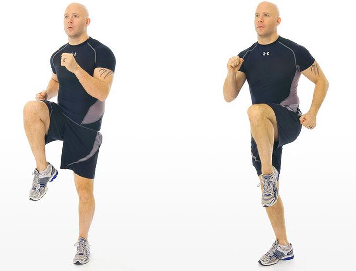 Effectively increases power when running in place with high knees. 