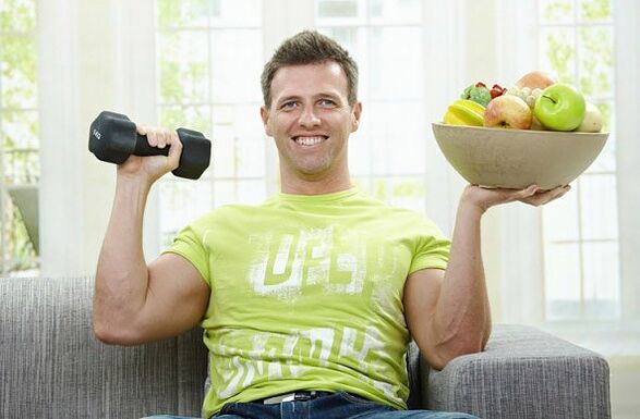 Healthy nutrition and exercise are the key to men's health! 